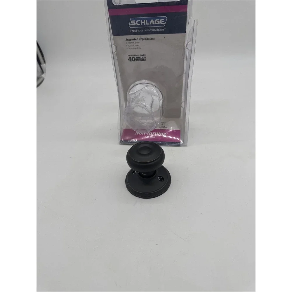 Schlage Georgian Aged Bronze Dummy Door Knob f170 v geo‎ 716